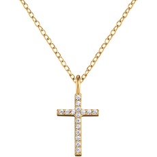 Bild von Halskette mit Kreuz-Anhänger aus Sterlingsilber und Zirkonia