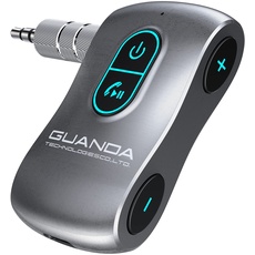 Bluetooth 5.0-Empfänger Bluetooth Adapter aux mit Geräuschunterdrückung für Autoradio/PC/TV/Heimstereoanlage/kabelgebundene Kopfhörer/Lautsprecher W Micro-SD-Kartensteckplatz S Freisprechanrufe