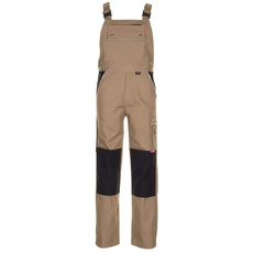 Bild von Größe 58 Herren Canvas 320 Latzhose Khaki schwarz Modell 2135