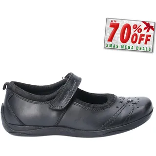 Hush Puppies Bernstein Mädchen Leder Kleid Formelle Schulschuhe Schwarz