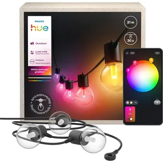 Philips Lichterkette Kunststoff 21 m 30 Lampenkugeln schwarz