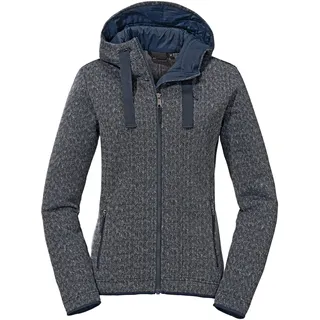 Schöffel Fleece Hoody Aurora L, weicher Fleece Pullover aus elastischem Super Warm Fleece, atmungsaktiver Hoodie mit Stretch, navy blazer 36