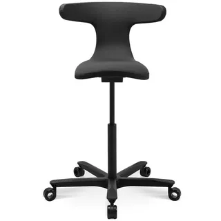 Arbeitsstuhl W-ork Pad high Wagner schwarz, Designer rabadesign – Rainer Bachschmid, 40x99-118x37 cm
