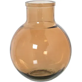 Vase aus recyceltem Glas, Braun, 24 x 32 cm, Öffnung 10 cm