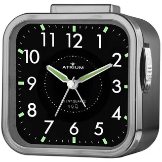 ATRIUM Wecker Analog Quarz Seniorenwecker schwarz A530-4 ohne Ticken große Zahl