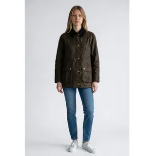 Barbour für Damen. LWX0752 Jacke Acorn Wax olivbraun (XS), Lässig, Baumwolle