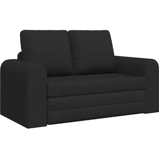 vidaXL Schlafsofa 60cm Schwarz Stoff - Schwarz