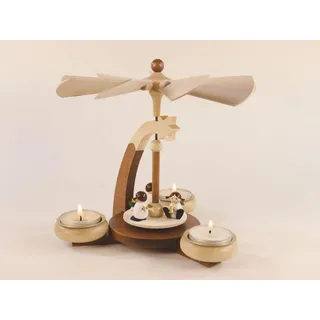 Design-Teelichtpyramide Winterfiguren HxB 19x19,5cm NEU Weihnachtspyramide