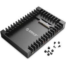 Bild 2,5" auf 3,5" interner Festplattenadapter Konverter Einbaurahmen Wechselrahmen, für 2,5 Zoll SATA HDD oder SSD von 7/9,5/12,5 mm, Kein Kabel Erforderlich(1125SS) (1 Stück)