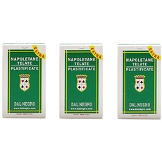 Dal Negro Napoletane 81 Extra 014004 Spielkarten für italienische Regionen, grünes Etui – Deck mit 40 Karten (3 Stück)
