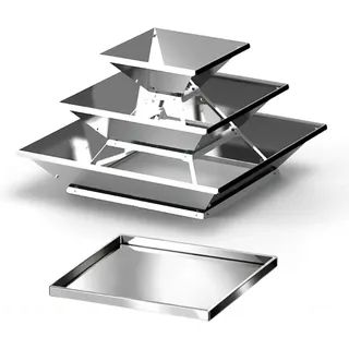 Hochbeet "HighBeet Cleo " Mini mit Untersetzer aus verzinktem Blech - Silber