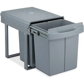 Relaxdays Einbaumülleimer 20 l Grau