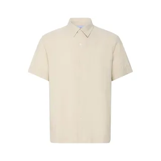 Kurzarmhemd KRONSTADT "Kurzarmhemd KSValbrook", Herren, Gr. M, N-Gr, beige (weiß pepper), Obermaterial: 92% Viskose CV. 8% Polyester PES., Hemden Kurzarmhemd