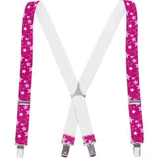 Playshoes Unisex Kinder Hosenträger Elastisch Hosenträger Sterne, Pink Sterne, 60