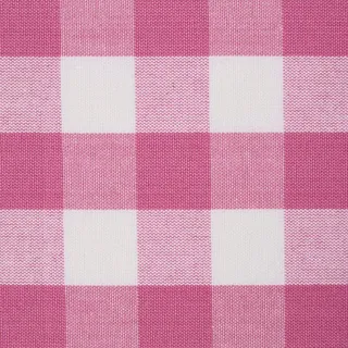 Homescapes Dekostoff Baumwolle kariert Pink/Weiß 150 cm