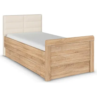 Rauch »Bett Einzelbett Stollenbett Bettkästen EVELYN« in Komforthöhe mit Polsterkopfteil sowie Schubladen MADE IN GERMANY,