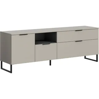 Home Affaire ADIO Lowboard 185 cm Schwarz Metall/Spanplatte/Holzwerkstoff
