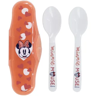 Stor Minnie Mouse Kinder Geschirr Set - Frühstücksgeschirr BPA frei - Mädchen Kindergeschirr Set - Baby Geschirrset - Camping Geschirr aus Kinderteller, Müslischale & Kinderbecher