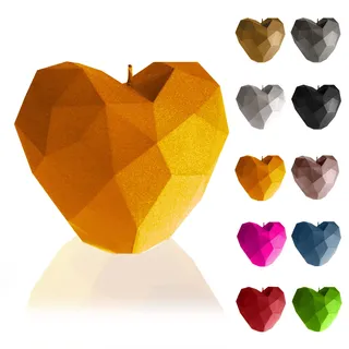 Candellana Heart Low-Poly Kerze - Kerze für Valentinstag -Valentinstag Kerzen - Geschenkidee - Kerze Herz - Romantische Deko - Liebes Kerzen - Handgemachtes Geschenk