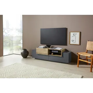 Home Affaire Coro Lowboard 160 cm Braun/Glas Holzwerkstoff