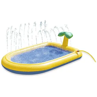 Beeztees Palmy Hundepool - Yellow / Blue - 163 x 100 x 47 cm