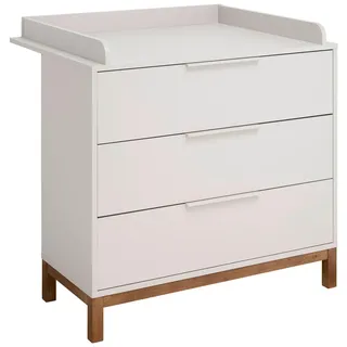 Jimmylee Wickelkommode , Kaschmir , Holz , Nussbaum , massiv , 3 Schubladen , 101x91-99x45-77 cm , DIN EN ISO 9001 , Babymöbel & Kindermöbel, Babyzimmer, Wickelkommoden & Zubehör, Wickelkommoden