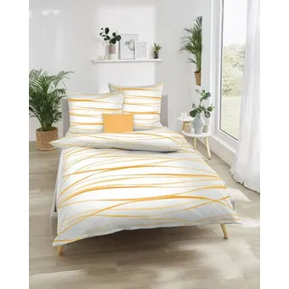 KAEPPEL MOTION Wellenlinien Orange 135 x 200 cm + 2 x 80 x 80 cm