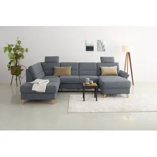 OTTO home Wohnlandschaft Polyester U-Form 3-Sitzer Grau