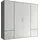 Drehtürenschrank Valencia 206 x 195 x 60 cm Weiß