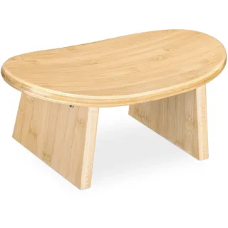 Navaris Meditationshocker aus Bambus - komfortable Meditationsbank für entspannte Atemübungen - Stabiler Yogahocker Gebetsbank Gebetshocker - braun