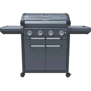 Campingaz 4 Serie Premium Gasgrill mit Seitenbrenner, emaillierter Kochfläche und InstaClean Aqua System