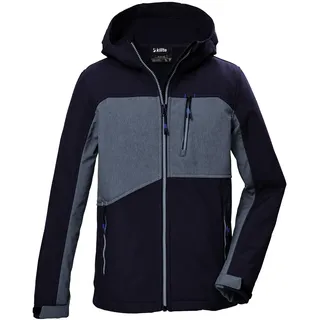 KILLTEC Jungen Softshelljacke/Outdoorjacke mit Kapuze KOW 367 BYS SFTSHLL JCKT, dunkelnavy, 140,