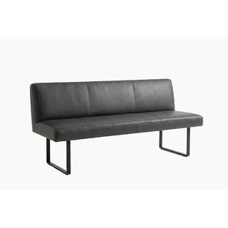 Kawola Esszimmerbank Eleen Schwarz Leder , Rechteckig , 203x85x69 cm , Esszimmer, Bänke, Sitzbänke