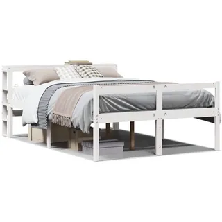 vidaXL Seniorenbett mit Kopfteil ohne Matratze Weiß 160x200 cm - Weiß