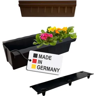 Paletten Blumenkasten 2er-Set Braun Einsatz zum an- & Einhängen Pflanzkasten