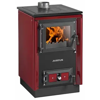 Justus Küchenofen Rustico 50 2.0 Stahlkochfeld Rot