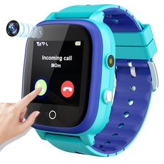 EURHOWING 4G Smartwatch für Kinder,Kinderuhr mit GPS und Anruf Funktion,Uhr Telefon für Mädchen Jungen Touchscreen mit Musik Player,Spiel,Kamera,Taschenlampen,Wecker,Smart Watch Telefonieren Geschenk