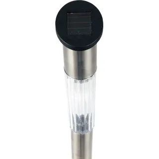 LED Solar Stecklampe XXL für Außen, wetterfest IP44 spritzwassergeschützt, 71 cm Gartenleuchte mit Erdspieß, Beleuchtung für Terrasse - Schwarz