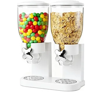 YuLiMirich Cereal Dispenser 2L, Luftdichter Müslispender für die Organisation des Küchenvorratsraums, Müslispender 2er Set Luftdichte Behälter für Müsli, Reis, Körner, Süßigkeiten, Kaffebohnen