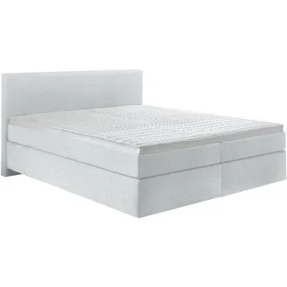 Hom`in Boxspringbett , Mintgrau , Textil , H2 + H3 , Höhe ca. 19 cm , 160x200 cm , gepolstertes Kopfteil, Federkernmatratze, Stoffauswahl, Topper durchgehend, in verschiedenen Größen erhältlich, Matratze in verschiedenen Härtegraden erhältlich, Matratzenauswahl, Topperauswahl, Kopfteilauswahl , Schlafzimmer, Betten, Boxspringbetten