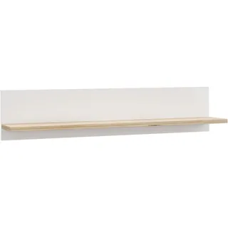 Forte Vankka Wandregal 120 x 21,9 x 25,6 cm Planked Eiche Dekor/Weiß