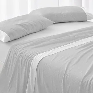Burrito Blanco Bettwäsche-Set, für Betten mit 90 cm Breite (+ verfügbare Größen), Polyester, 50% Baumwolle, 50% Polyester, leicht zu bügeln, Design 238, Hellgrau