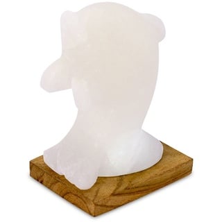 Himalaya Salt Dreams USB »Delfin«, White Line, mit Holzsockel, H: ca. 15 cm