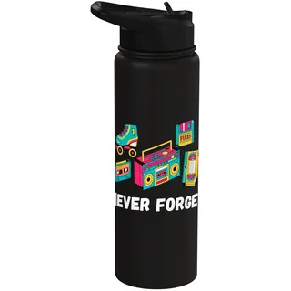 Lustiges Nostalgie-Zitat Retro Kassette VHS 1980er Jahre Stainless Steel Insulated Water Bottle