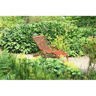 gardenson Sonnenliege 145 x 60 x 78 cm Braun