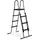 Poolleiter schwarz 108-122 cm