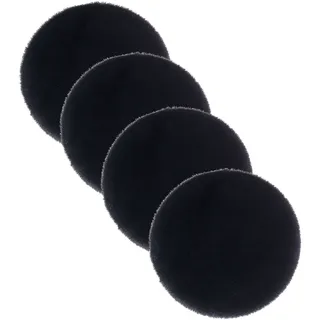 ASTRA Teppich »Elda« rund 13 mm Höhe runde Dekofelle im 4 er Set, kuschelweich, Wohnzimmer, Kinderzimmer, schwarz