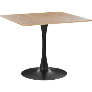 Beliani Boca 90 x 74 x 90 cm Hellbraun/Schwarz