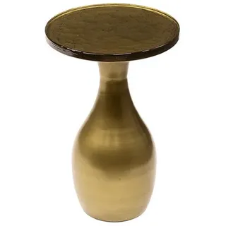 KAWOLA Beistelltisch Mokka S Glas gold - Gold