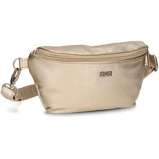 Zwei Damen Hip Bag Mademoiselle.M MH4 Bauchtasche 25 cm 1 Liter aus hochwertigem Kunstleder, Crossbody Bag wasserabweisend, 3-in-1 Bequeme Brusttasche, Gürteltasche & (Gold)